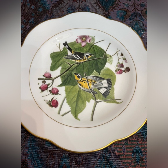 Three Royal Worcester of England Decorative 22K Bird Fine Bone China Plates - Picture 9 of 13